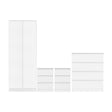 Malvern 4 Piece Bedroom Set With 2 Door Double Wardrobe - Seconique
