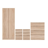 Malvern 4 Piece Bedroom Set With 2 Door Double Wardrobe - Seconique
