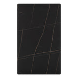 Marlow Black Marble Effect Dining Table with 4 Chairs - Seconique