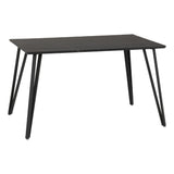 Marlow Black Marble Effect Dining Table with 4 Chairs - Seconique