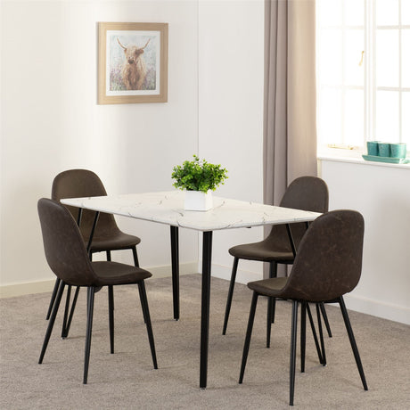 Marlow Dining Set with Athens Chairs - Seconique
