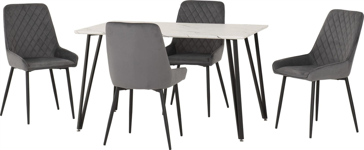 Marlow Dining Set with Avery Chairs - Seconique