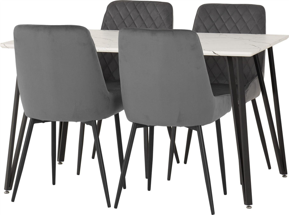 Marlow Dining Set with Avery Chairs - Seconique