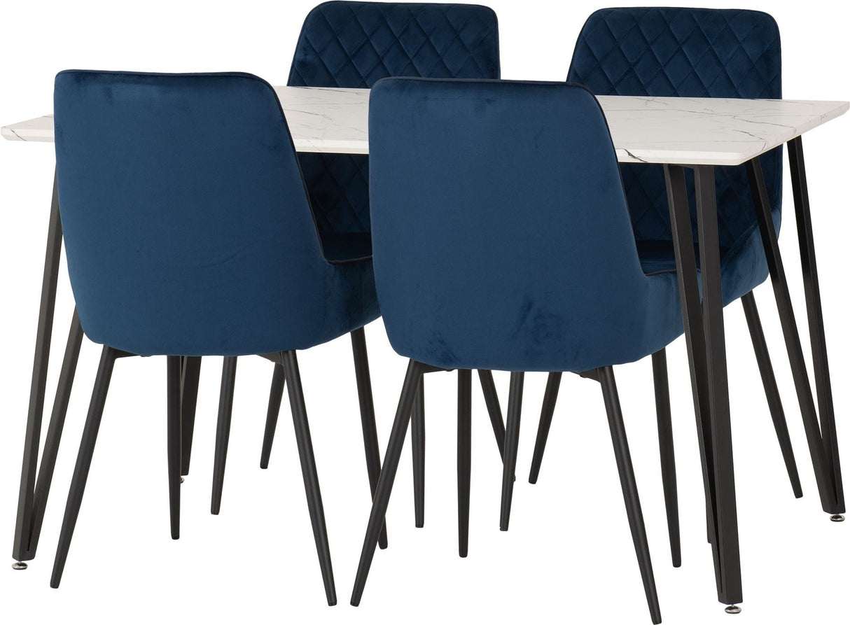 Marlow Dining Set with Avery Chairs - Seconique