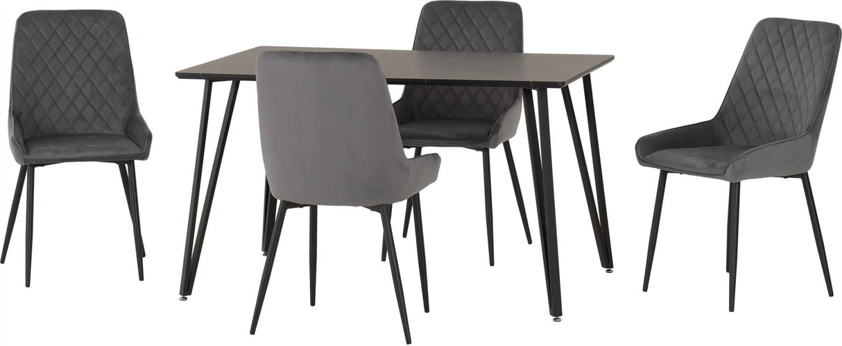 Marlow Dining Set with Avery Chairs - Seconique