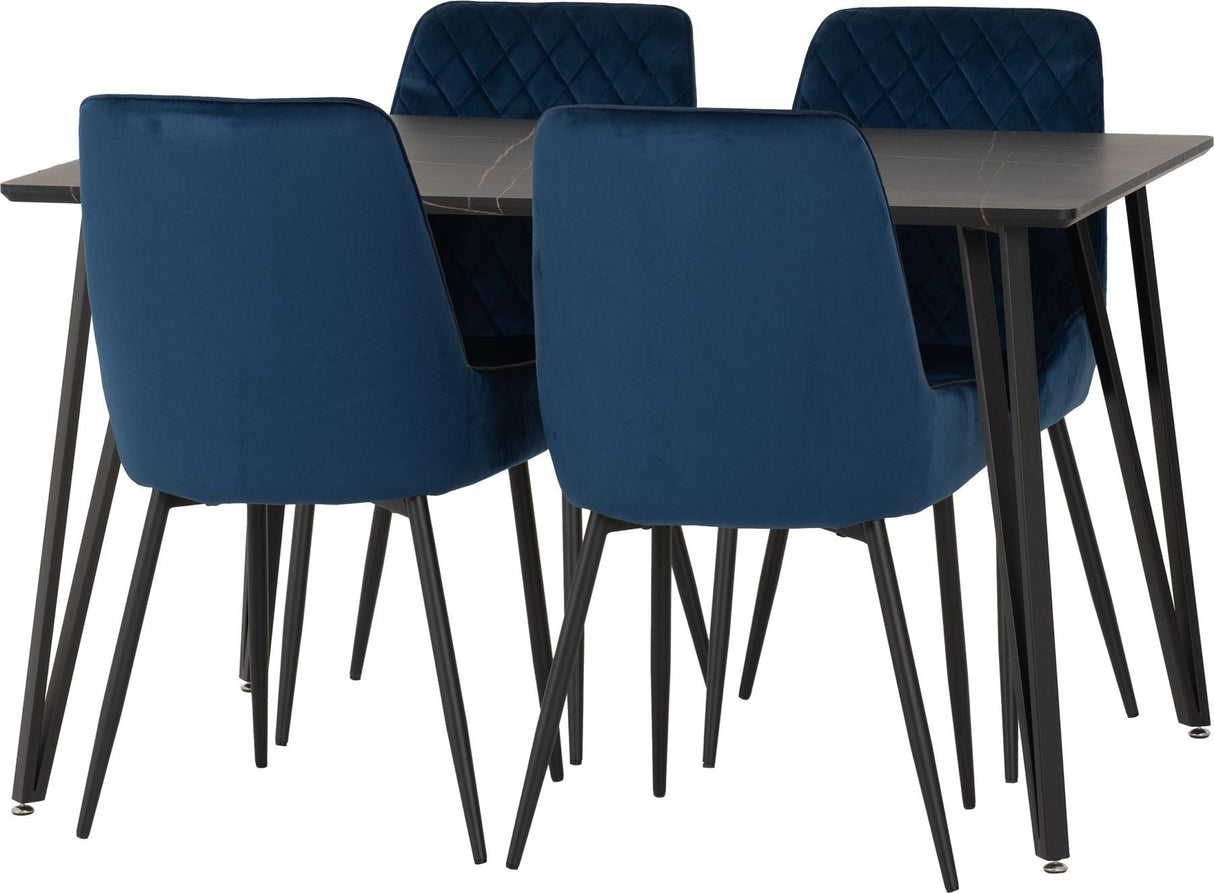 Marlow Dining Set with Avery Chairs - Seconique