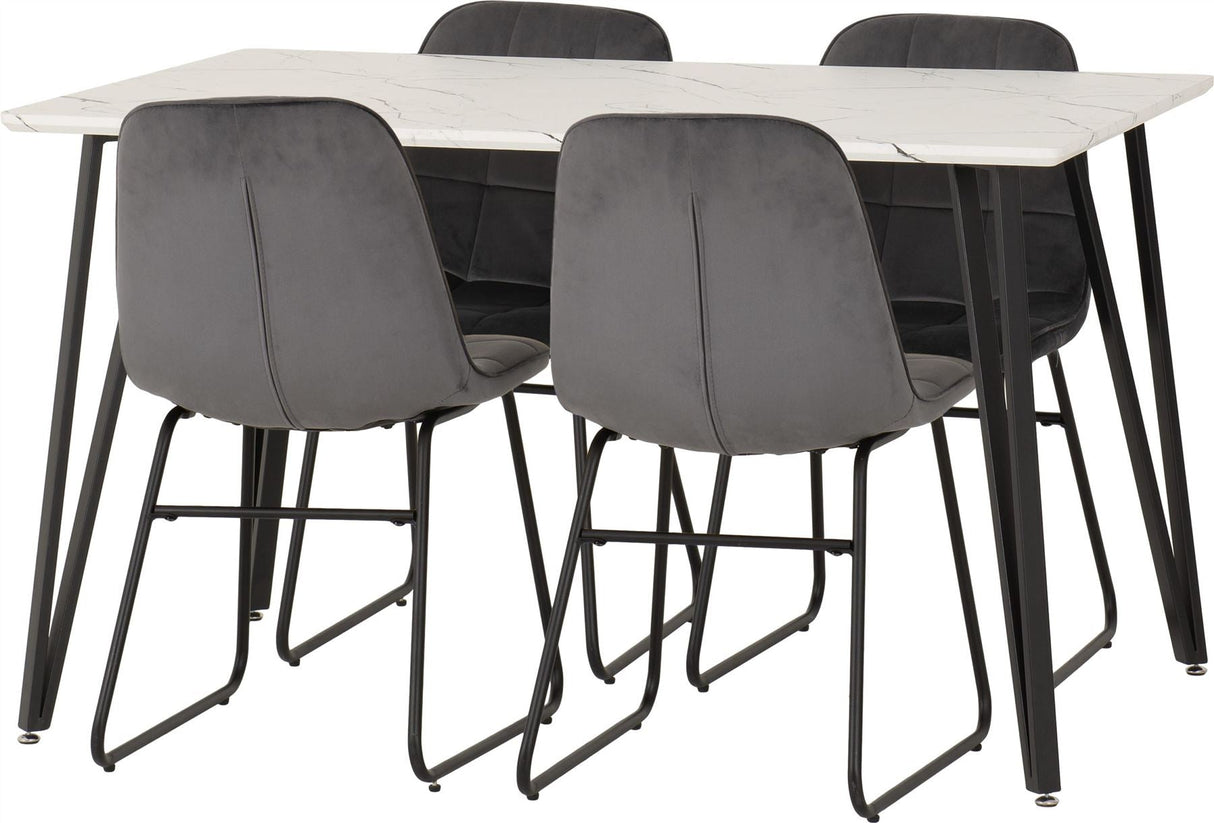 Marlow Dining Set with Lukas Chairs - Seconique