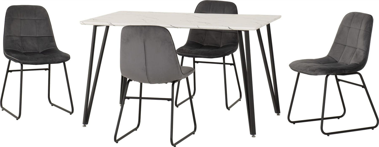 Marlow Dining Set with Lukas Chairs - Seconique