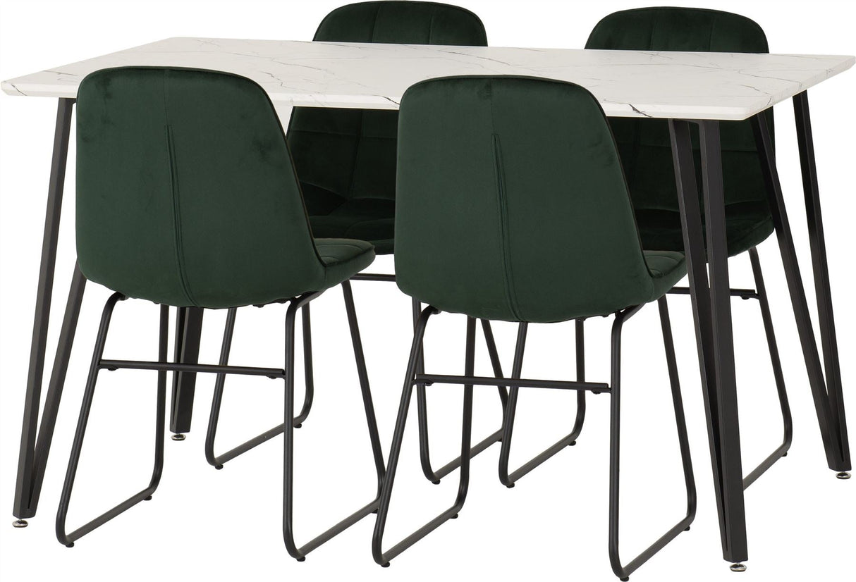 Marlow Dining Set with Lukas Chairs - Seconique