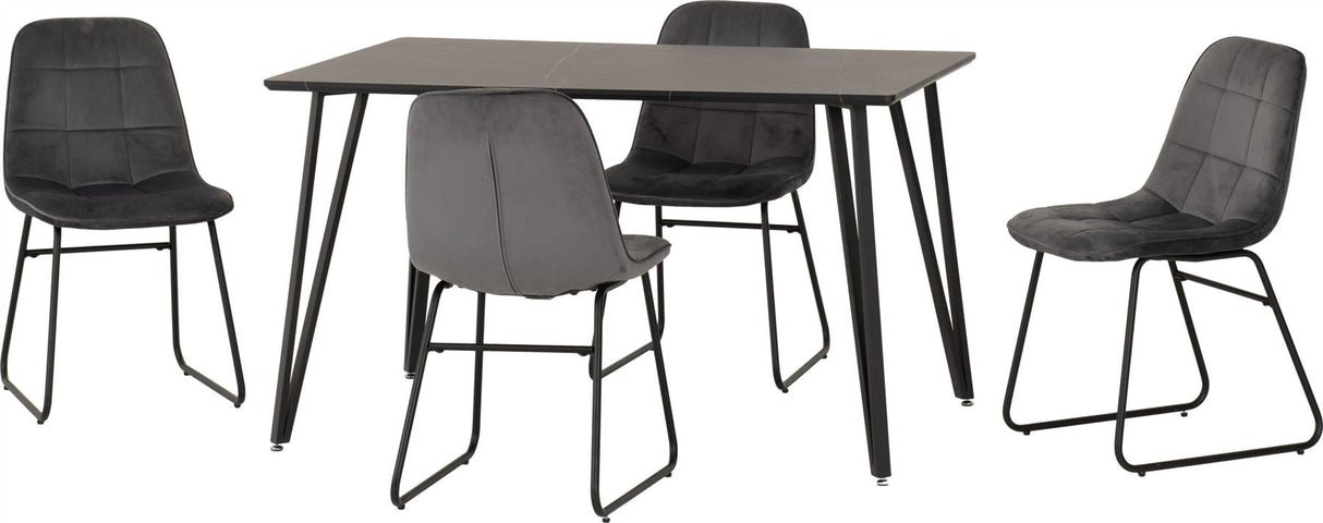 Marlow Dining Set with Lukas Chairs - Seconique