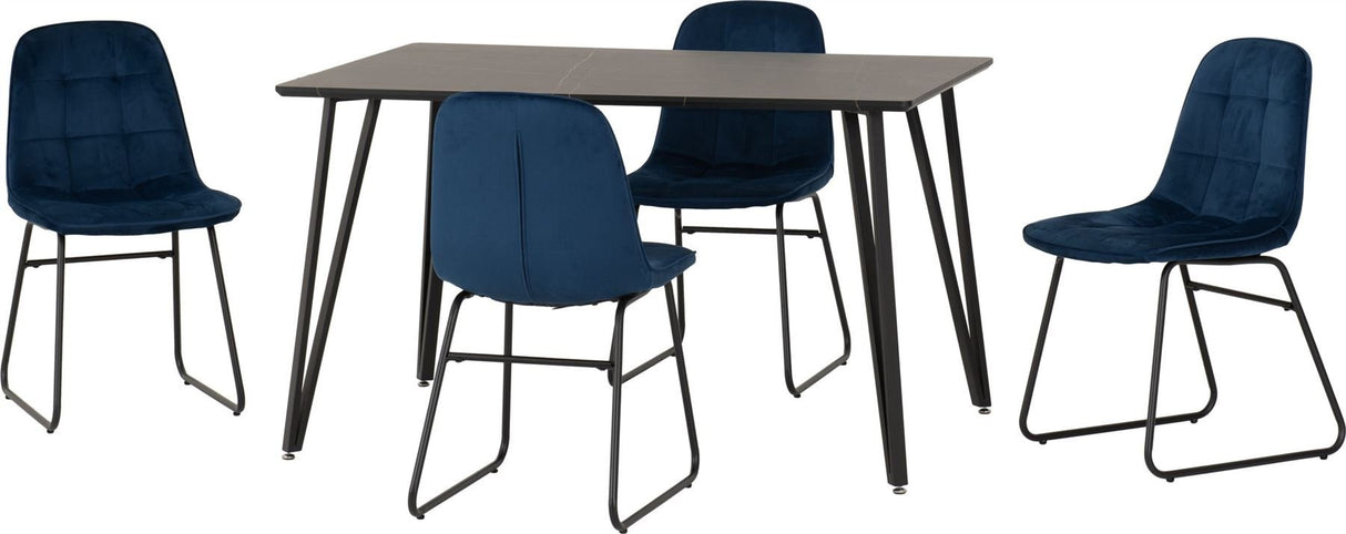 Marlow Dining Set with Lukas Chairs - Seconique