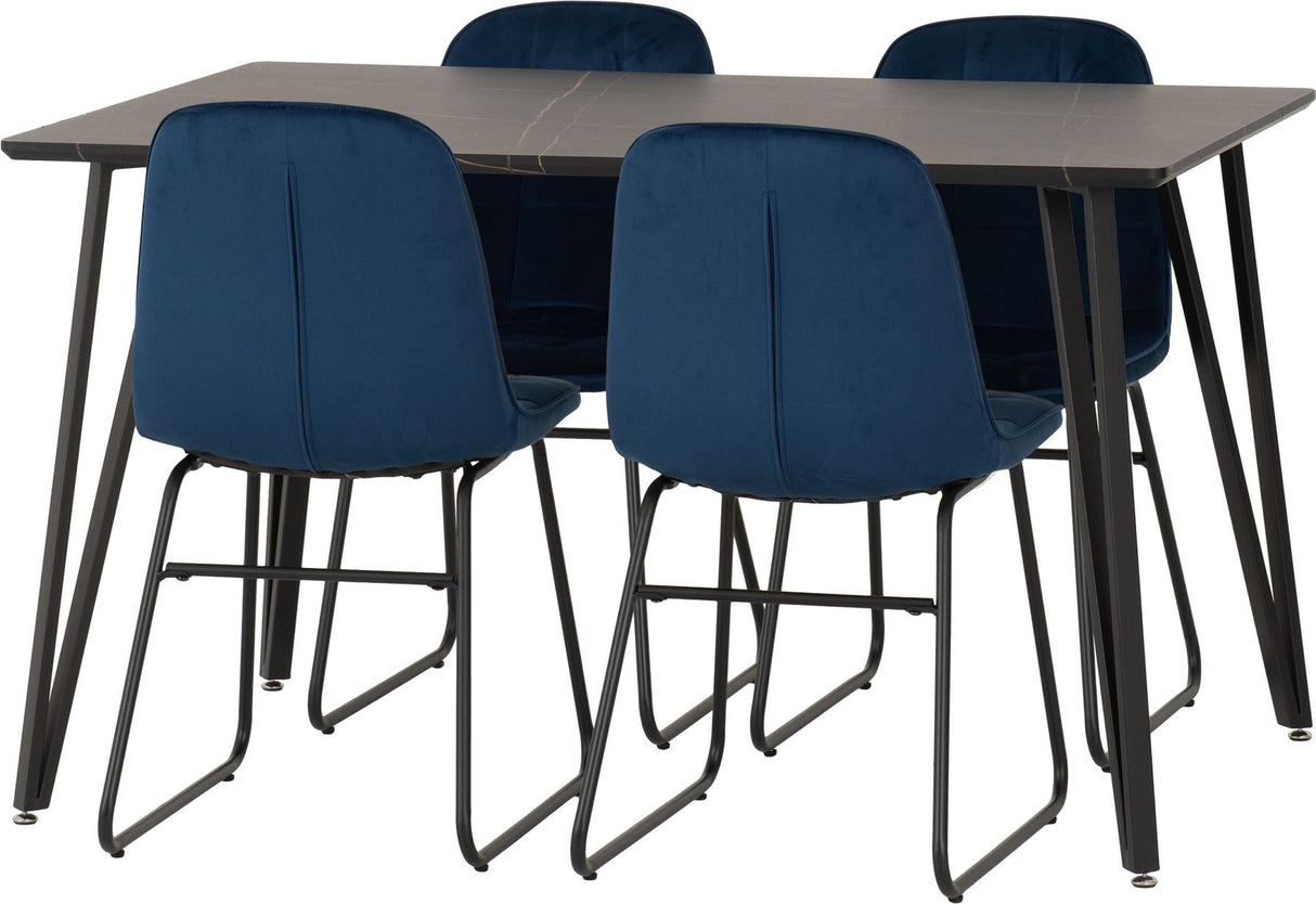 Marlow Dining Set with Lukas Chairs - Seconique