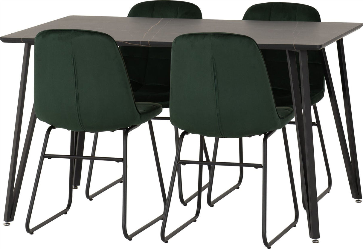 Marlow Dining Set with Lukas Chairs - Seconique