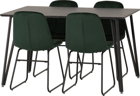 Marlow Dining Set with Lukas Chairs - Seconique