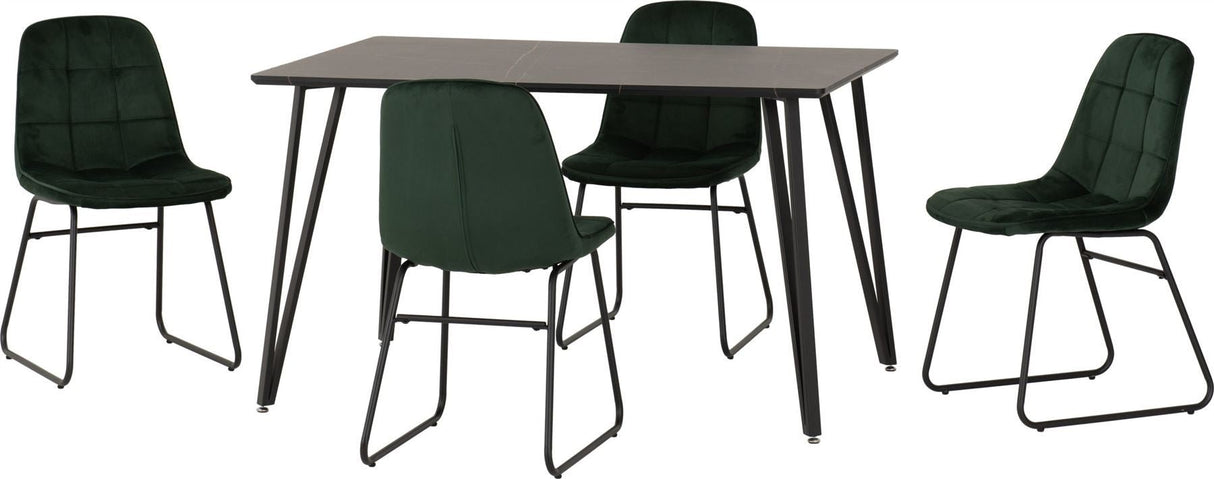 Marlow Dining Set with Lukas Chairs - Seconique