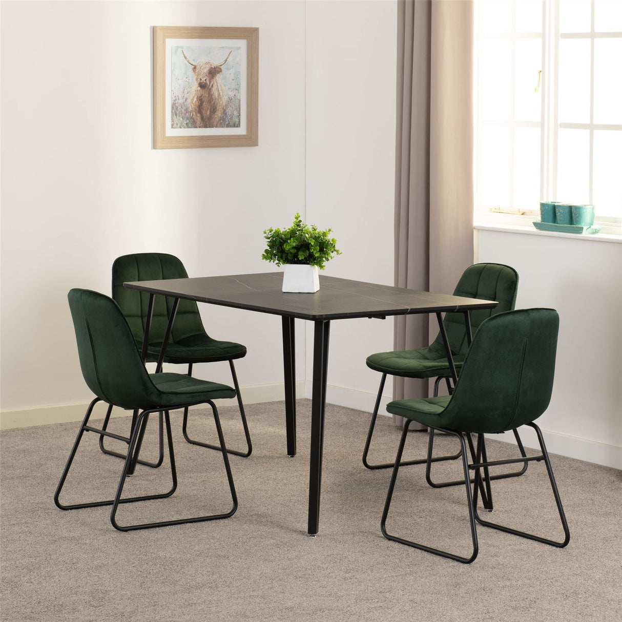 Marlow Dining Set with Lukas Chairs - Seconique