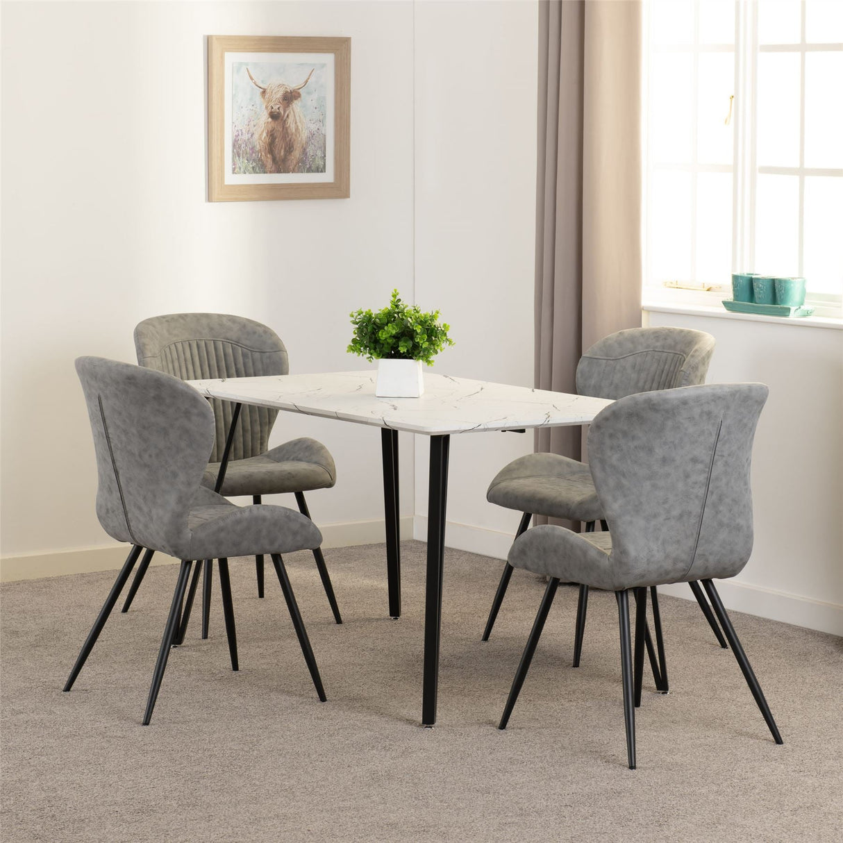 Marlow Dining Set with Quebec Chairs - Seconique