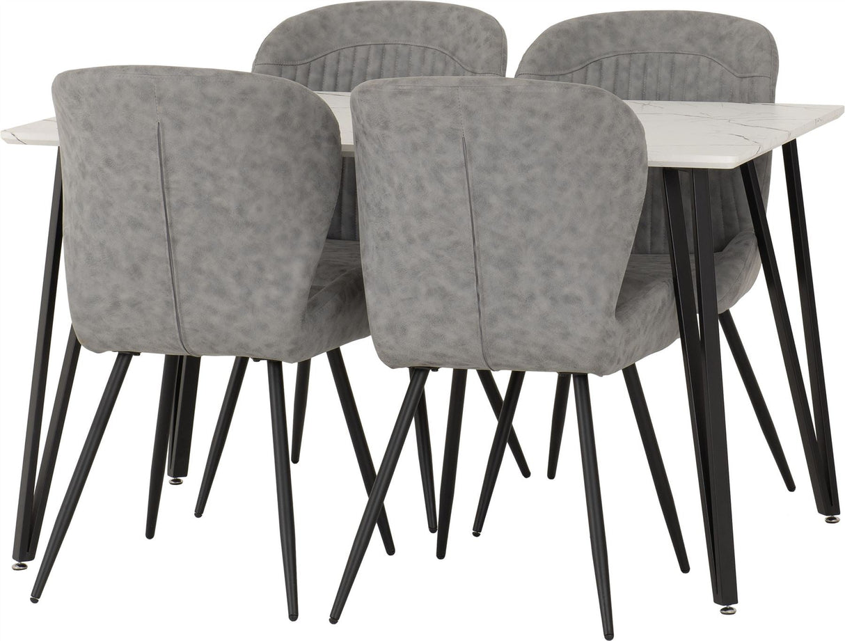 Marlow Dining Set with Quebec Chairs - Seconique