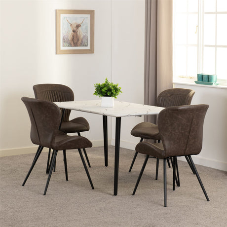 Marlow Dining Set with Quebec Chairs - Seconique