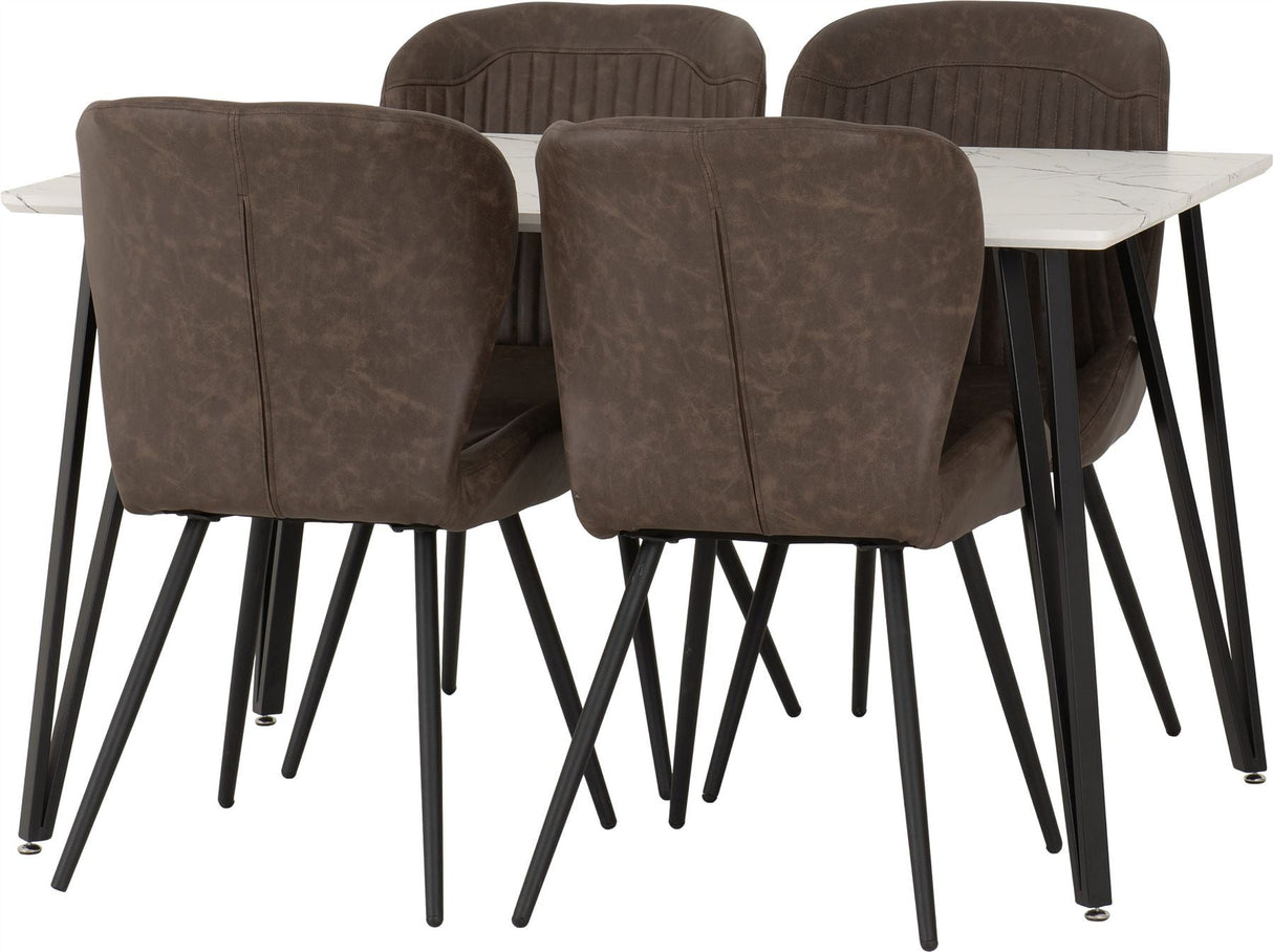 Marlow Dining Set with Quebec Chairs - Seconique
