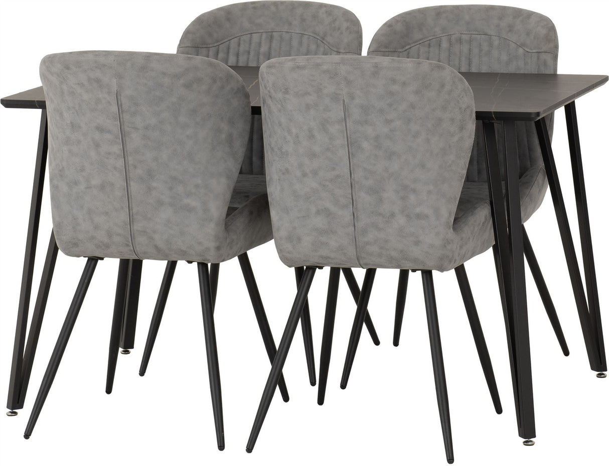 Marlow Dining Set with Quebec Chairs - Seconique