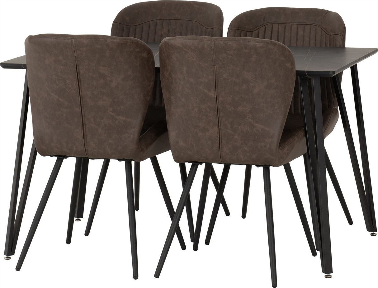 Marlow Dining Set with Quebec Chairs - Seconique