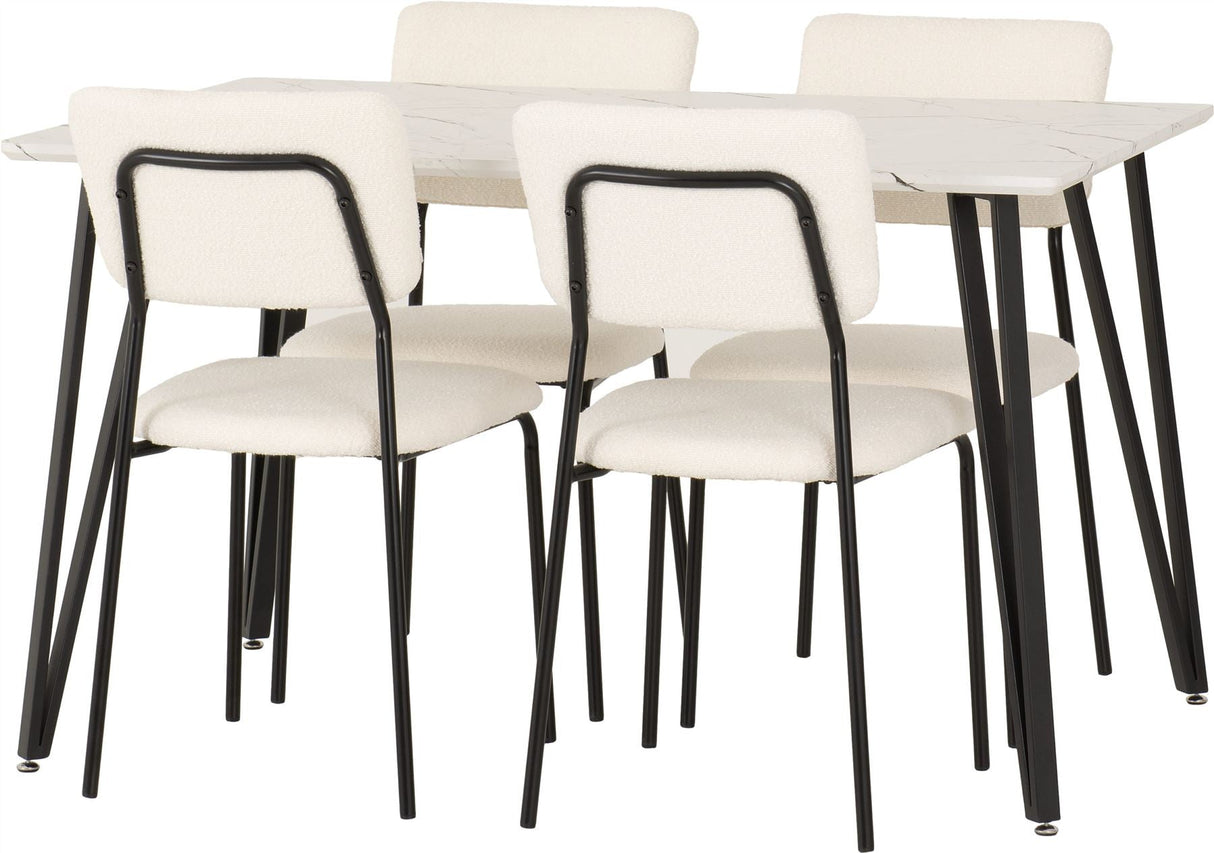 Marlow Dining Set with Sheldon Chairs - Seconique