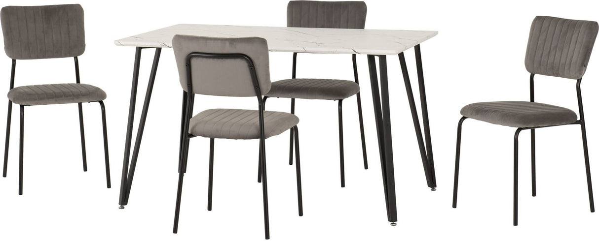 Marlow Dining Set with Sheldon Chairs - Seconique