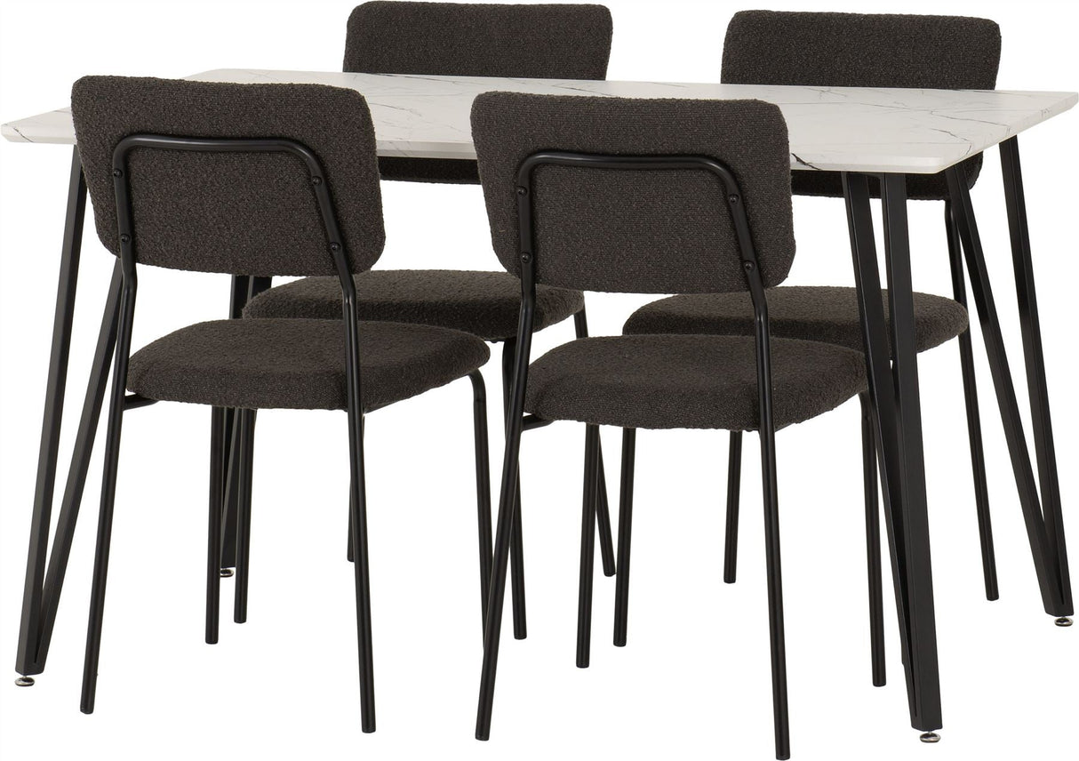 Marlow Dining Set with Sheldon Chairs - Seconique