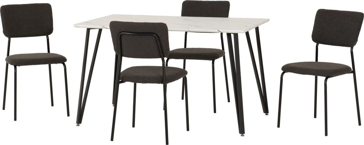Marlow Dining Set with Sheldon Chairs - Seconique