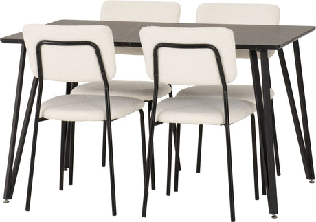 Marlow Dining Set with Sheldon Chairs - Seconique