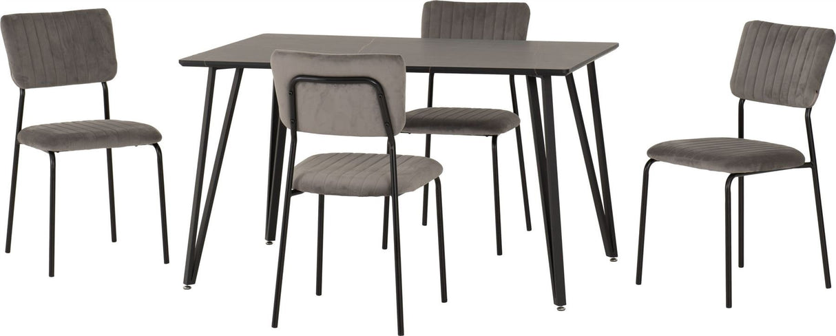 Marlow Dining Set with Sheldon Chairs - Seconique