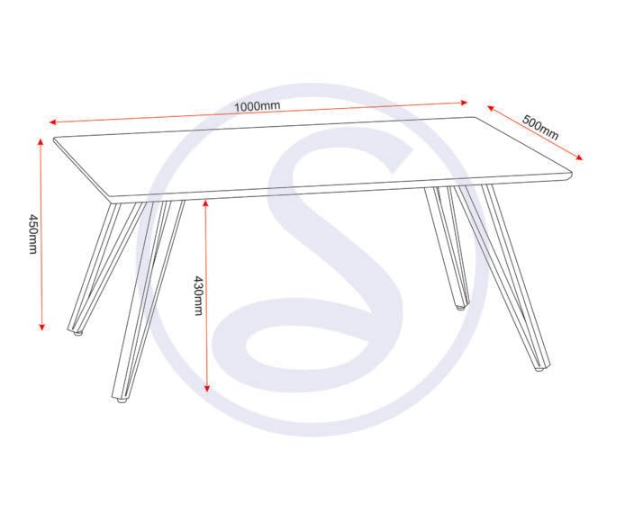 Marlow Marble Effect Coffee Table - Seconique