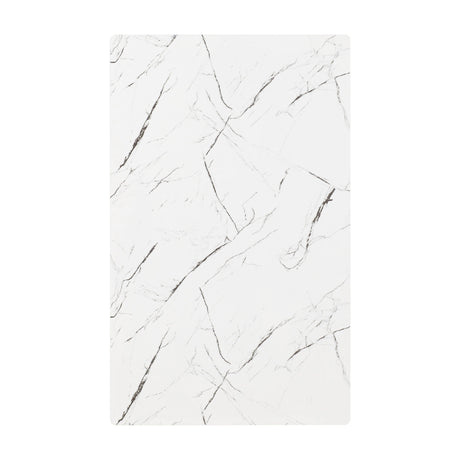 Marlow Marble Effect Dining Table with 4 Velvet Dining Chairs - Seconique