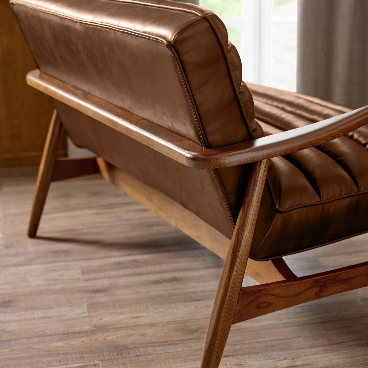 Marshall Faux Leather 2 Seater Sofa - Julian Bowen