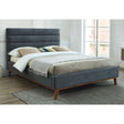 Mayfair Charcoal Grey Fabric Bed Frame - Time Living