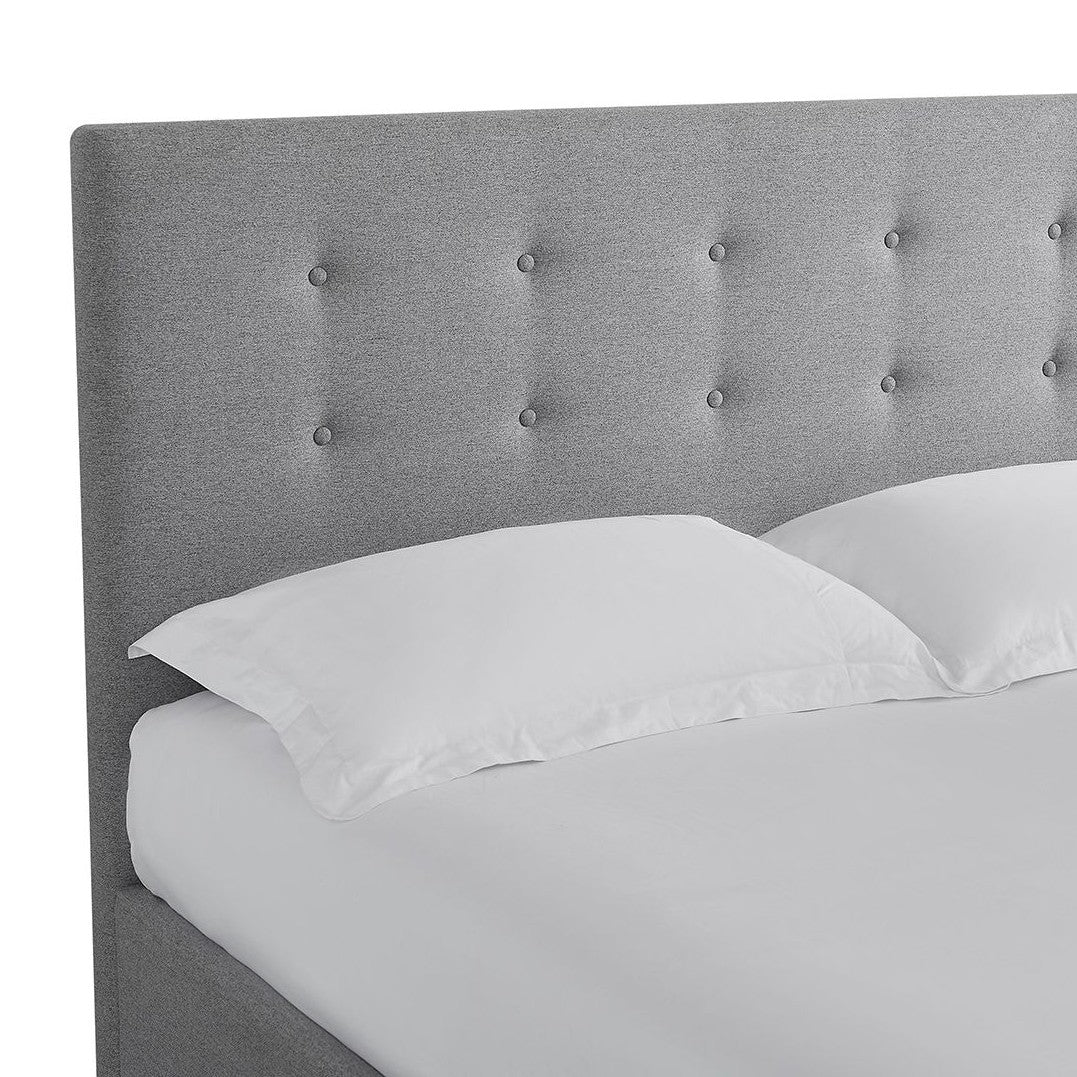Mayfair Grey Fabric TV Bed Frame (5' King Size) - LPD