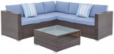 Medina 4 Piece Rattan Garden Corner Sofa Set - TGC