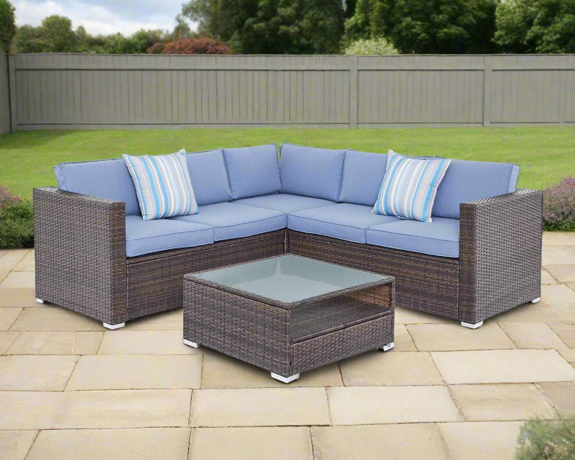 Medina 4 Piece Rattan Garden Corner Sofa Set - TGC