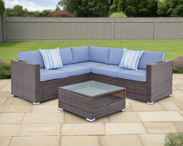 Medina 4 Piece Rattan Garden Corner Sofa Set - TGC