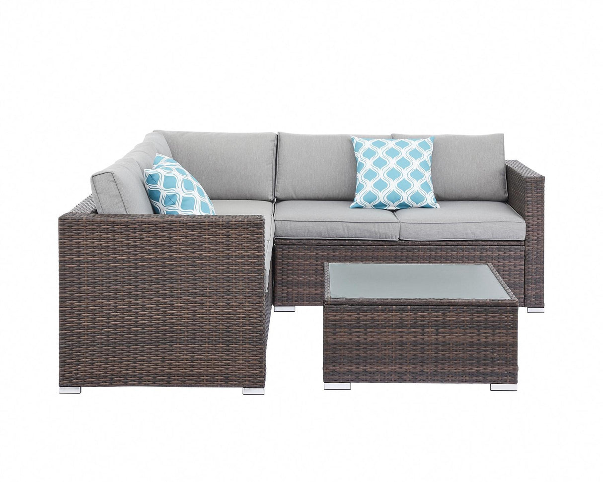 Medina 4 Piece Rattan Garden Corner Sofa Set - TGC