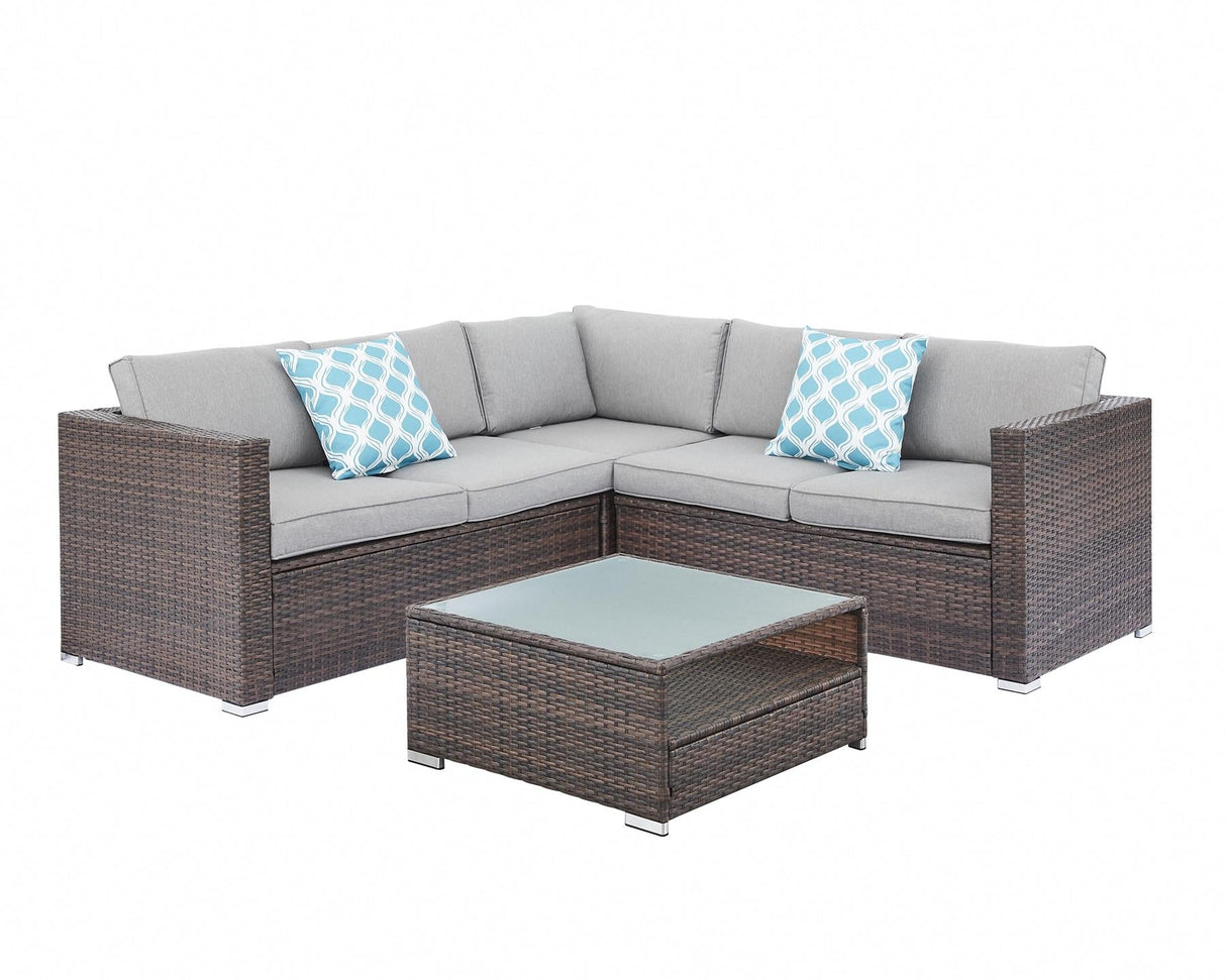 Medina 4 Piece Rattan Garden Corner Sofa Set - TGC
