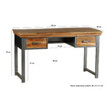 Metropolis Industrial 2 Drawer Desk - Indian Hub