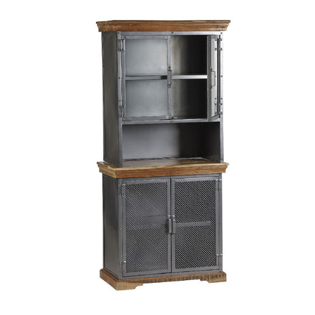 Metropolis Industrial 4 Door Sideboard Hutch - Indian Hub