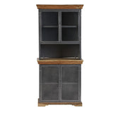Metropolis Industrial 4 Door Sideboard Hutch - Indian Hub