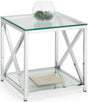 Miami Glass Top Lamp Table - Julian Bowen