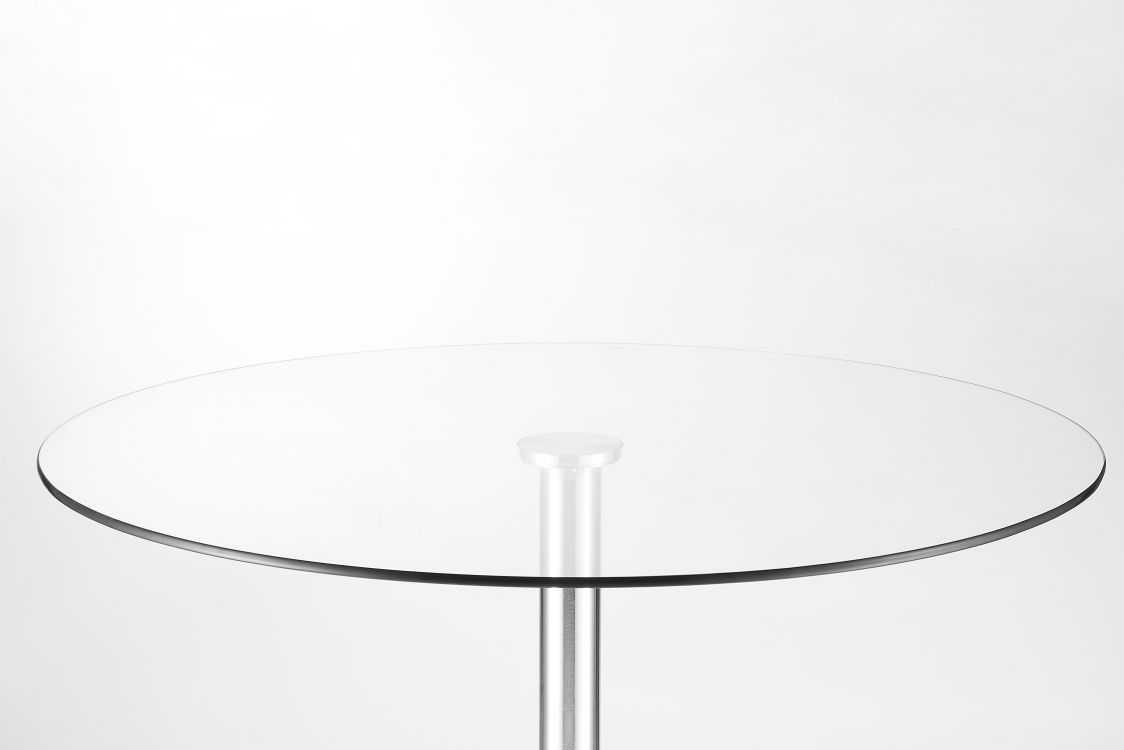 Milan Round Glass Top Pedestal Dining Table