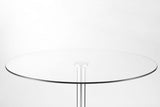 Milan Round Glass Top Pedestal Dining Table