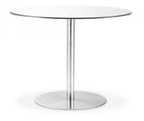 Milan Round Glass Top Pedestal Dining Table