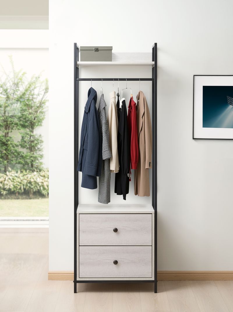 Alva Open Wardrobe with 2 Drawers